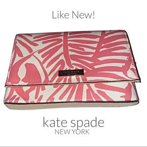 kate spade Pink Palm Leaf Crossbody Bag - Like New